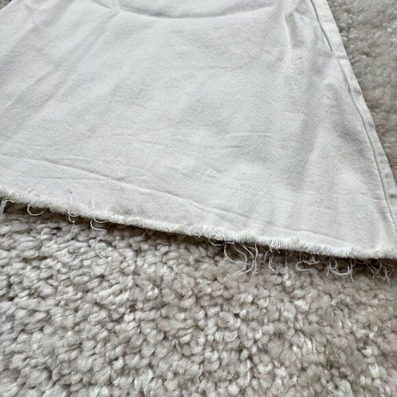 Free People We The Free Just Float Wide Leg Jean White Raw Hem 24x30 - Picture 7 of 14